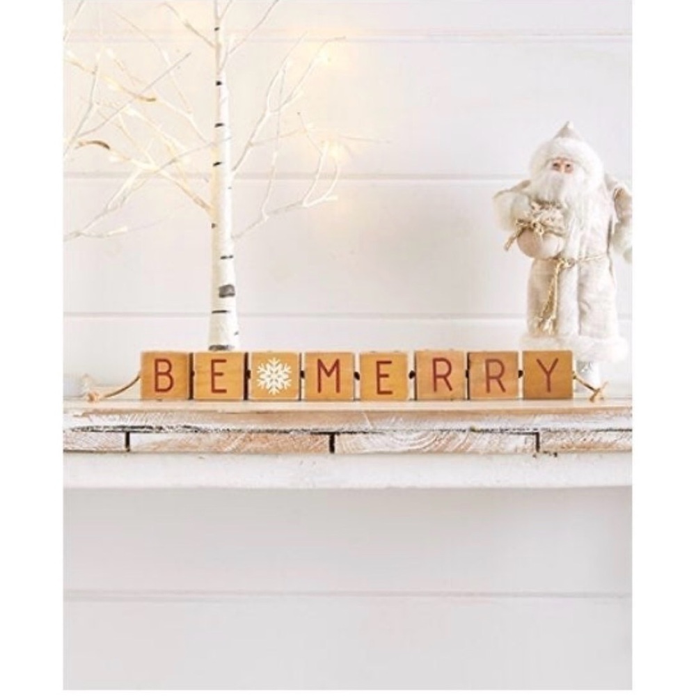 4 in 1 Seasonal Wooden Block Chain Decoration with Individual Letters & graphics